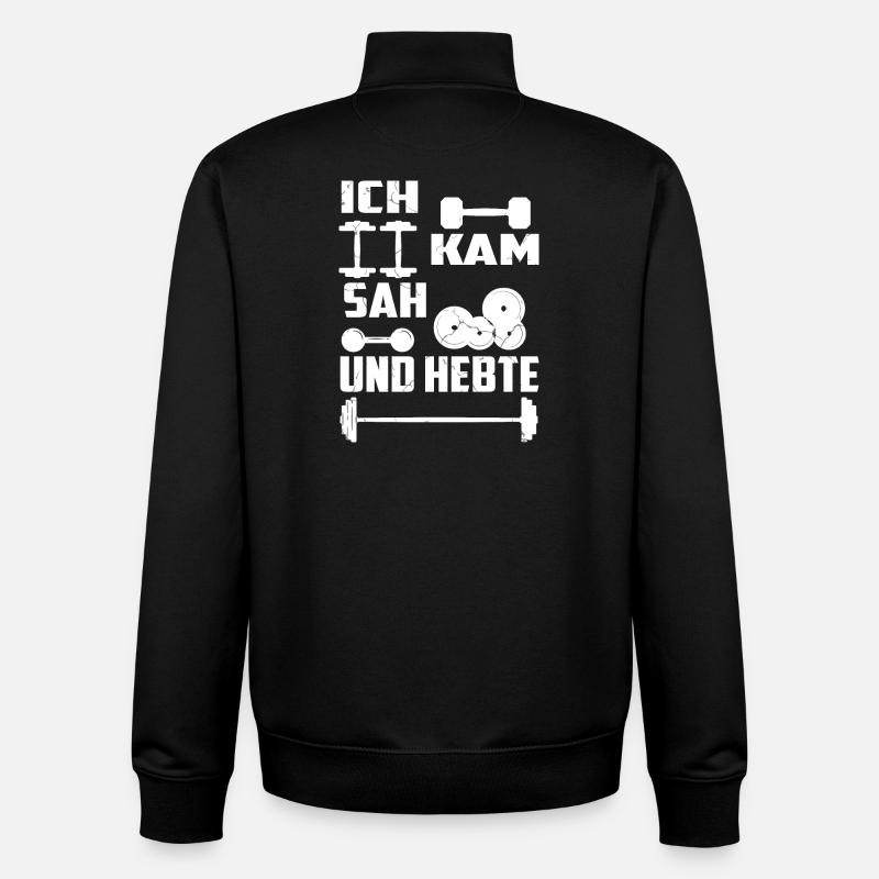 Ich kam sah und Hebte - Unisex Organic Zip Sweatshirt von Stanley/Stella - Schwarz