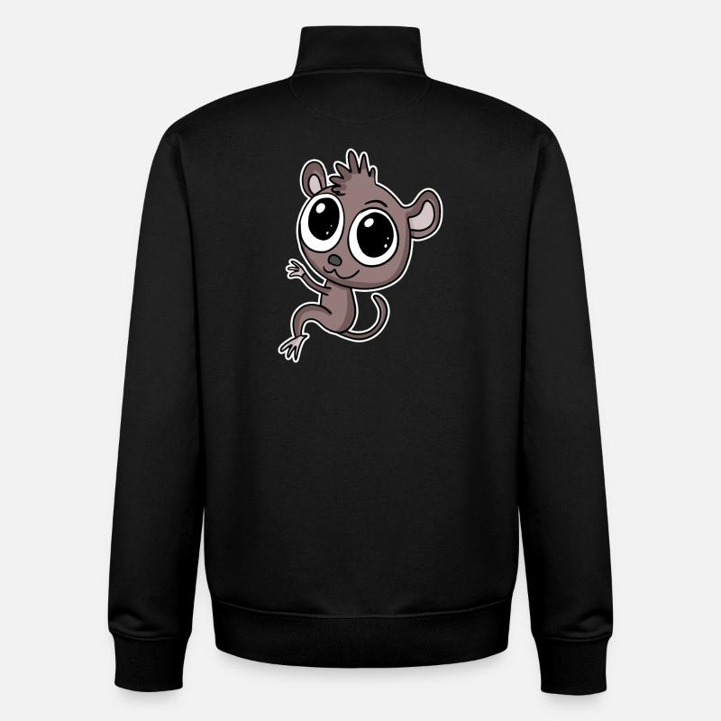 Leprechaun lémuriens Leprechaun primauté - Sweat zippé unisexe en coton bio Stanley/Stella - noir