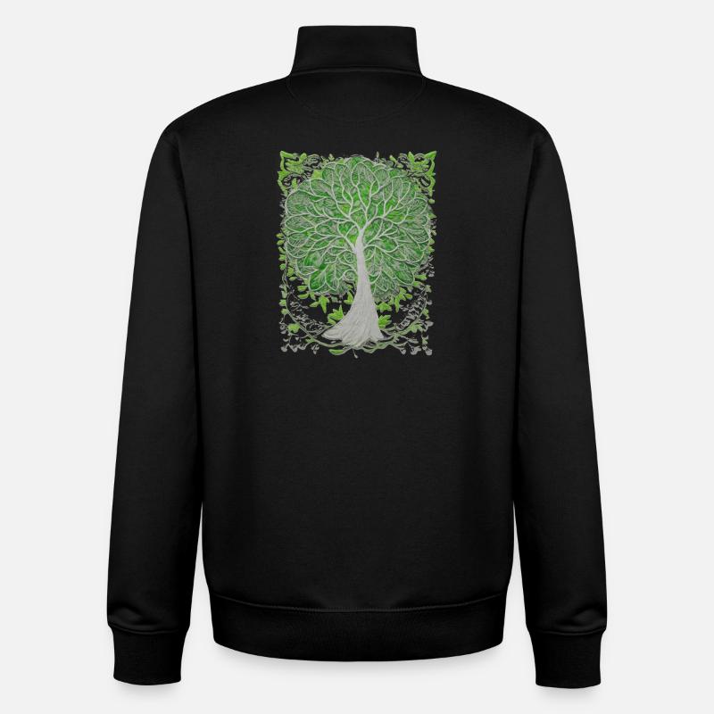 Tree - Unisex Organic Zip Sweatshirt by Stanley/Stella - black