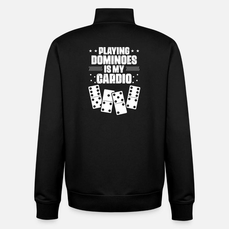 Conception de jeux Domino - Sweat zippé unisexe en coton bio Stanley/Stella - noir
