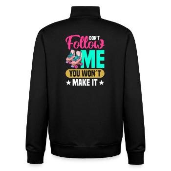 Rollschuh Design - Unisex Organic Zip Sweatshirt von Stanley/Stella - Schwarz - Hinten - AI Model Male 185 light (185cm)