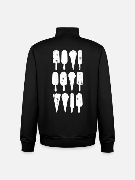 Ice cream flavors - Unisex Organic Zip Sweatshirt by Stanley/Stella - black