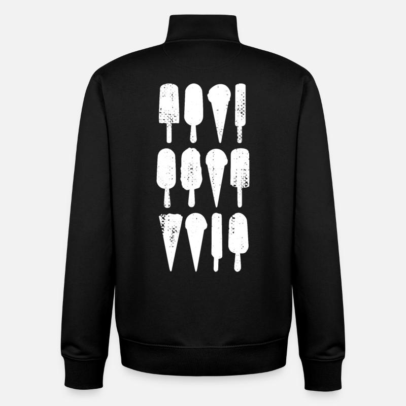 Arômes de crème glacée - Sweat zippé unisexe en coton bio Stanley/Stella - noir