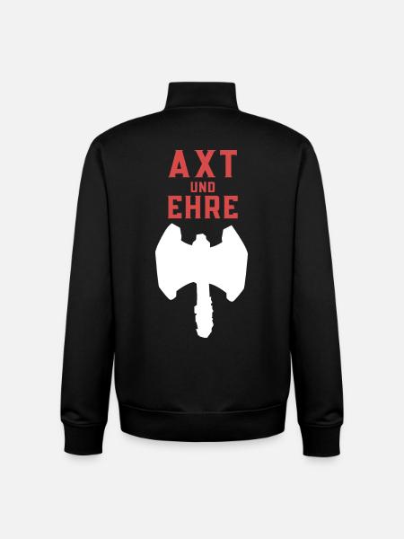 Hache et honneur - Sweat zippé unisexe en coton bio Stanley/Stella - noir