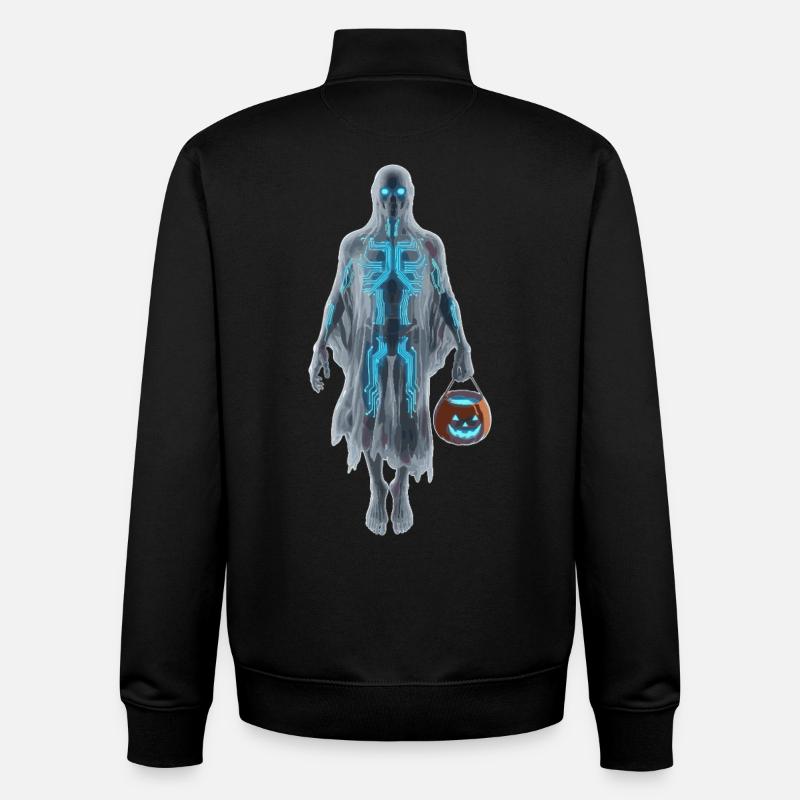 Digitaler Geist - Unisex Organic Zip Sweatshirt von Stanley/Stella - Schwarz