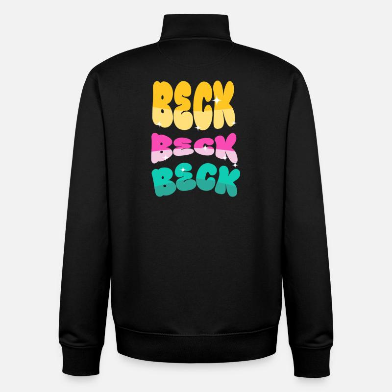 Beck - Sweat zippé unisexe en coton bio Stanley/Stella - noir