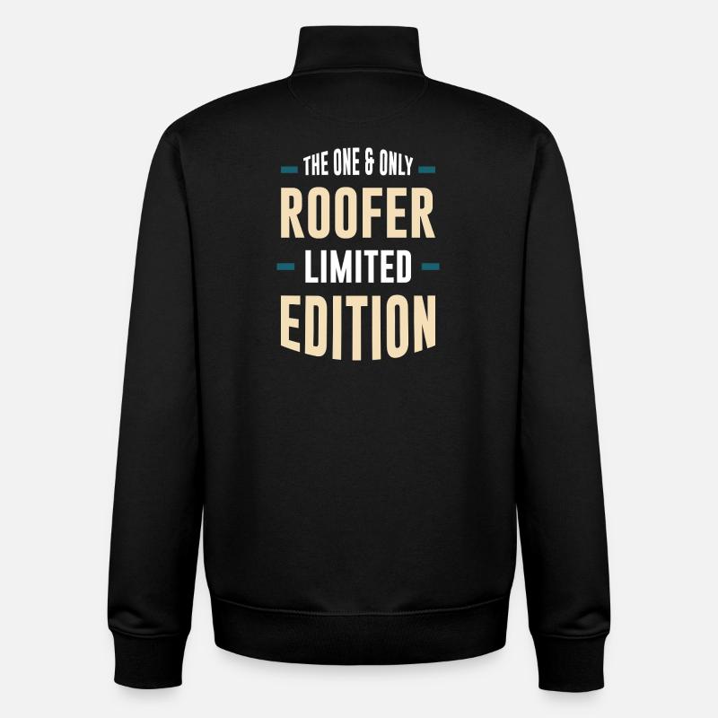 Édition limitée Roofer - Sweat zippé unisexe en coton bio Stanley/Stella - noir