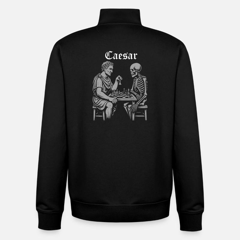 Caesar-Schachduell - Unisex Organic Zip Sweatshirt von Stanley/Stella - Schwarz