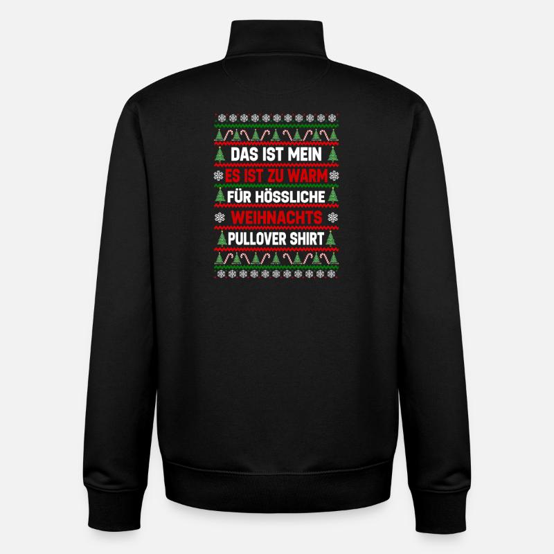 Zu Warm Für Hässliche Weihnachtspullover - Unisex Organic Zip Sweatshirt von Stanley/Stella - Schwarz