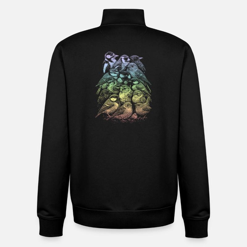 Gartenvogel - Unisex Organic Zip Sweatshirt von Stanley/Stella - Schwarz