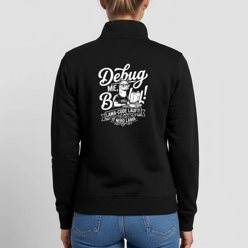 Lama Code Debug Design Unisex Organic Zip Sweatshirt by Stanley/Stella