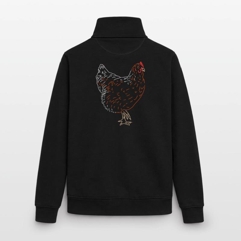 Hahn oder Henne Unisex Organic Zip Sweatshirt von Stanley/Stella