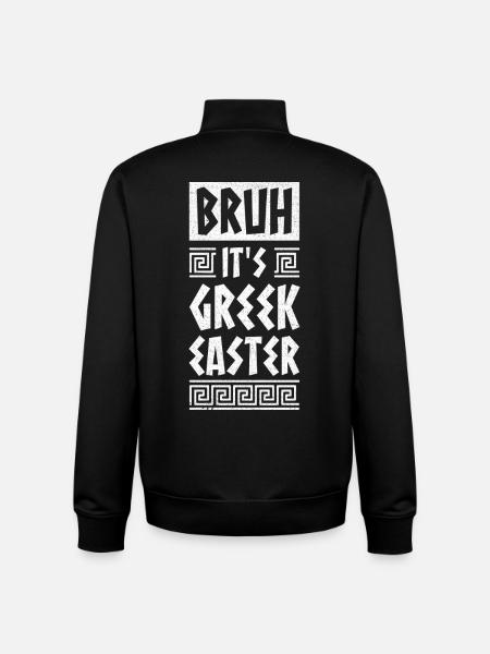 Mec, c’est Pâques orthodoxe grec - Sweat zippé unisexe en coton bio Stanley/Stella - noir