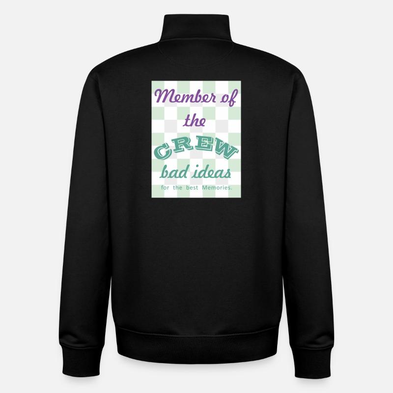 Crew-Mitglied: Schlechte Ideen - Unisex Organic Zip Sweatshirt von Stanley/Stella - Schwarz