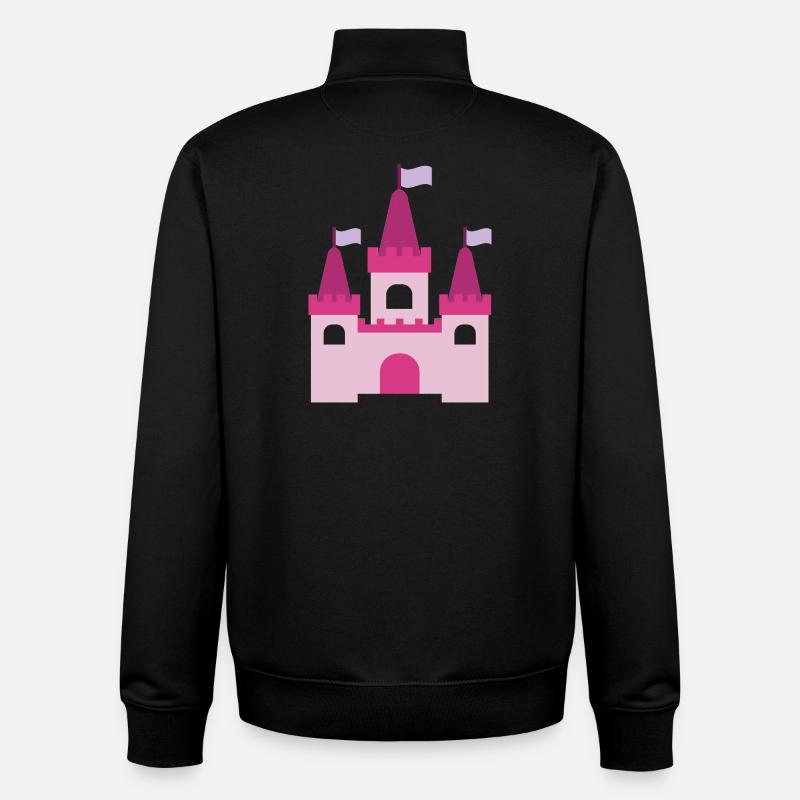 Château de la Princesse - Sweat zippé unisexe en coton bio Stanley/Stella - noir