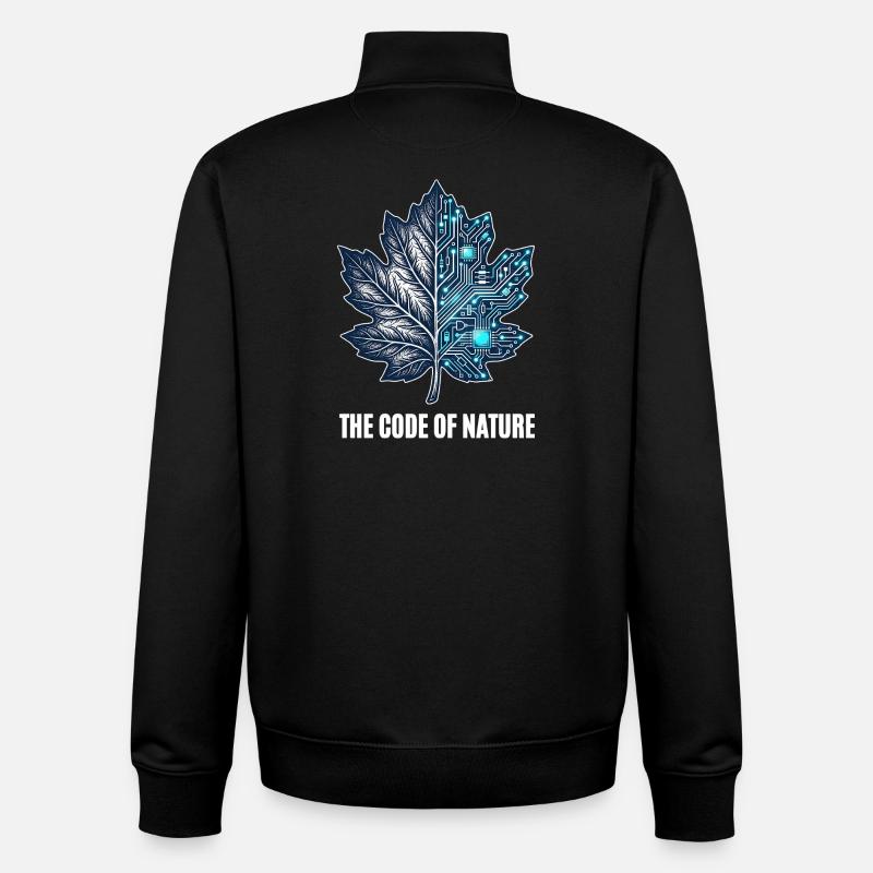 The Code Of Nature - Unisex Organic Zip Sweatshirt von Stanley/Stella - Schwarz