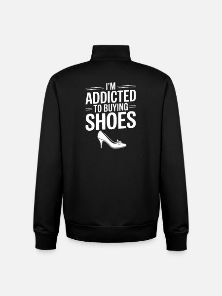 I'm Addicted To Buying Shoes - Unisex Organic Zip Sweatshirt by Stanley/Stella - black