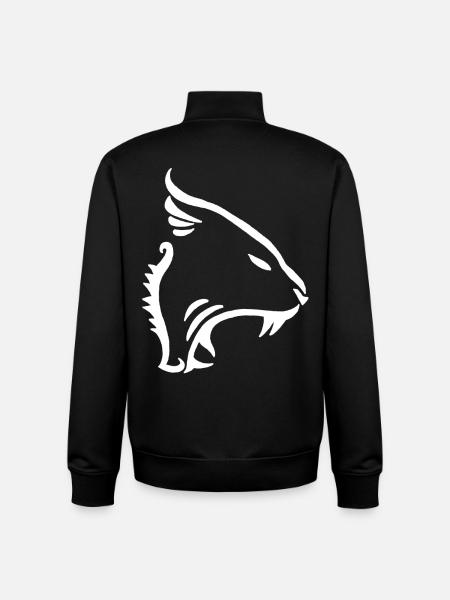 Animal Tiger Cat Panther (White) - Unisex Organic Zip Sweatshirt by Stanley/Stella - black
