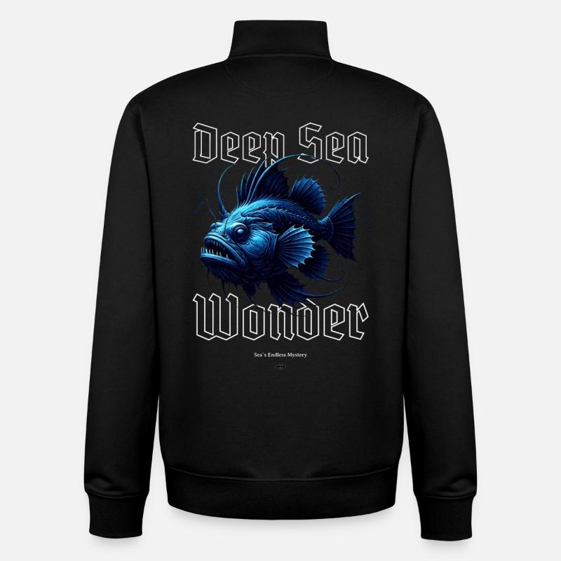 Merveille des Profondeurs - Sweat zippé unisexe en coton bio Stanley/Stella - noir