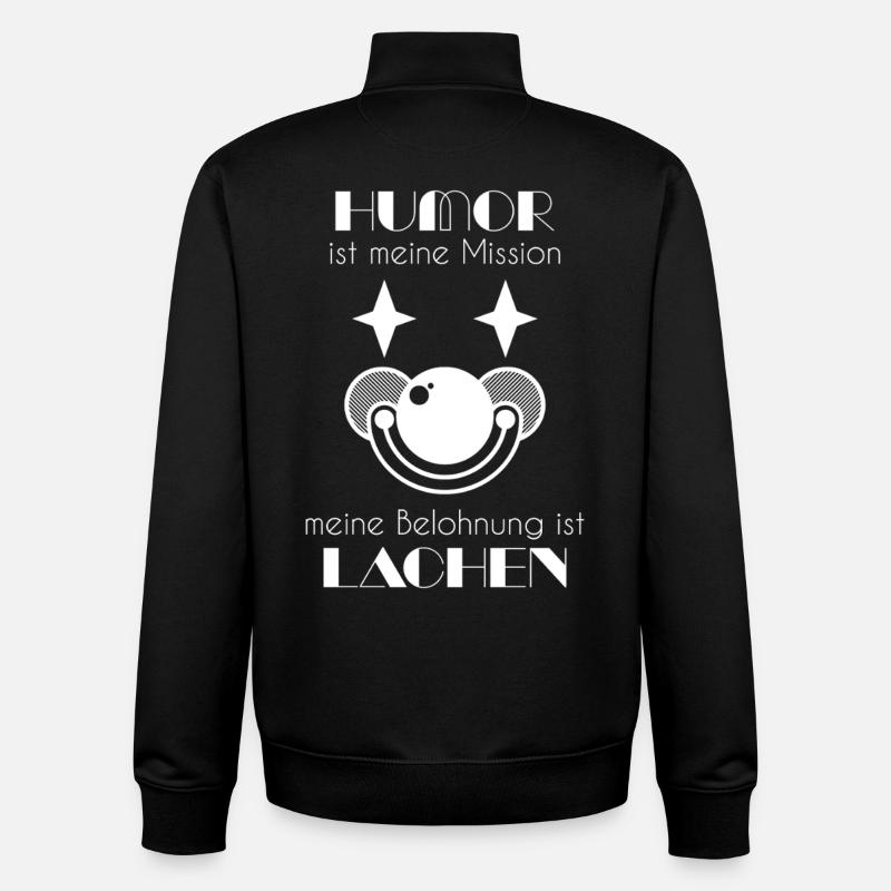 Clown / Visage de clown - Sweat zippé unisexe en coton bio Stanley/Stella - noir