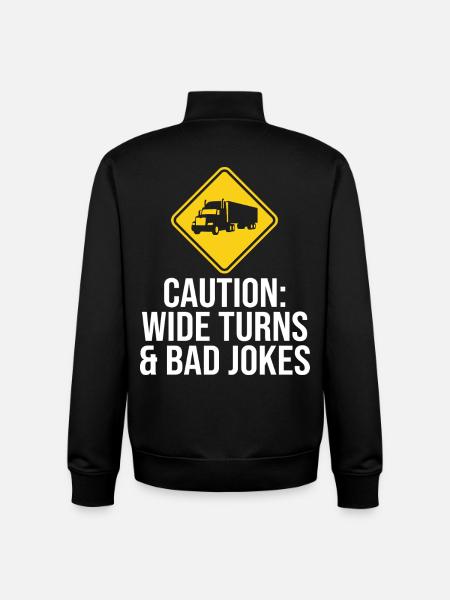 Vejskilt Sjov lastbilchauffør Lastbilchauffør - Stanley/Stella unisex sweatshirt med lynlås i økologisk - sort
