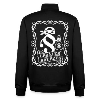 Bandit du paragraphe du raid légal - Sweat zippé unisexe en coton bio Stanley/Stella - noir - Dos - AI Model Male 185 light (185cm)