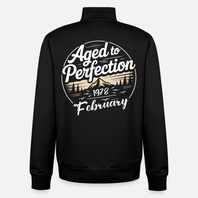 Février 1978 - Sweat zippé unisexe en coton bio Stanley/Stella - noir