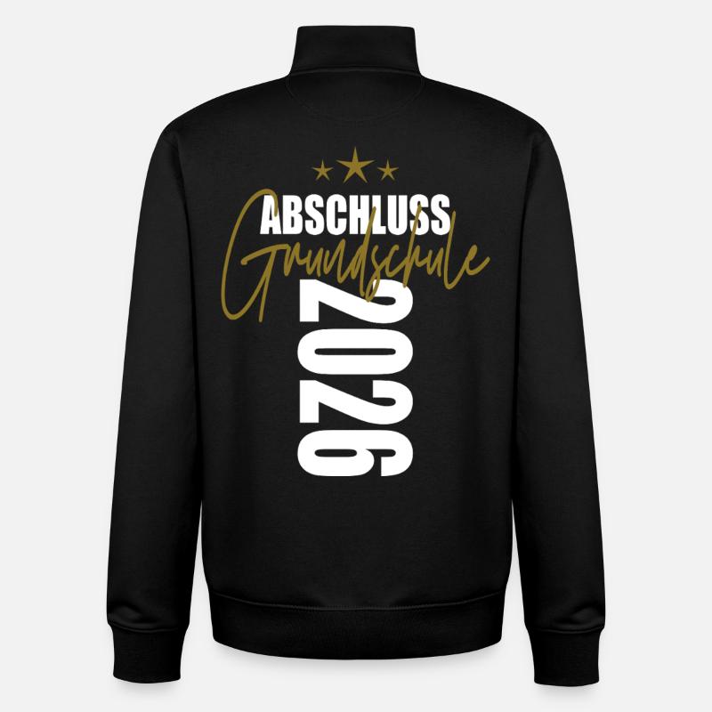 Abschluss_Grundschule_2026 - Sweat zippé unisexe en coton bio Stanley/Stella - noir