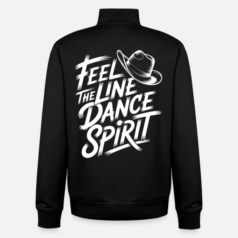 Ambiance de danse country - Sweat zippé unisexe en coton bio Stanley/Stella - noir