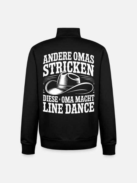 Line Dance Oma - Unisex Organic Zip Sweatshirt von Stanley/Stella - Schwarz