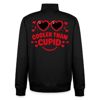 Cooler als Amor Retro-Herzen - Unisex Organic Zip Sweatshirt von Stanley/Stella - Schwarz - Hinten - AI Model Male 185 light (185cm)