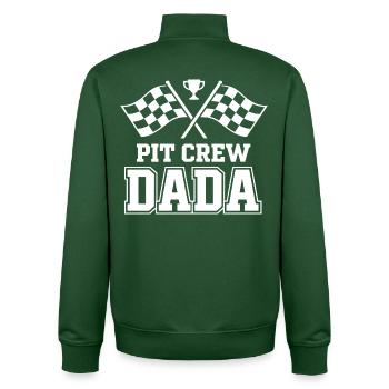 Pit Crew Dada Motorsport Racing Design - Unisex Organic Zip Sweatshirt von Stanley/Stella - Flaschengrün - Hinten - AI Model Male 185 dark (185cm)