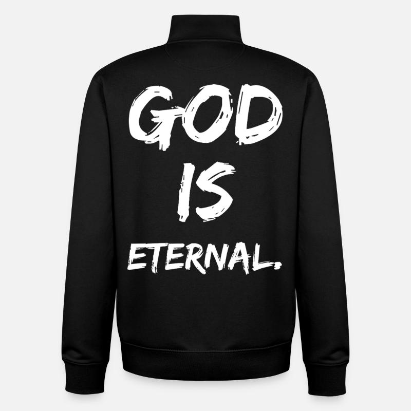 god is eternal - Unisex Organic Zip Sweatshirt by Stanley/Stella - black