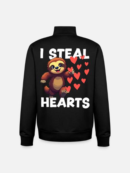 Lustiges Faultier Geschenk - Unisex Organic Zip Sweatshirt von Stanley/Stella - Schwarz