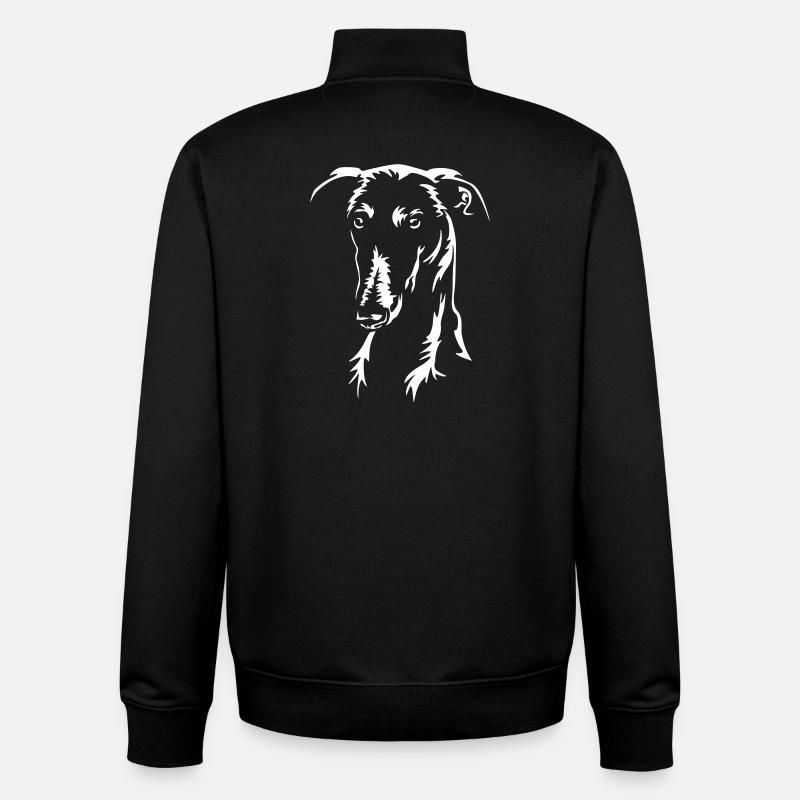 Galgo Head "Black Edition" - Unisex Organic Zip Sweatshirt by Stanley/Stella - black