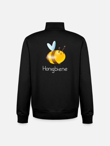 Abeille - Sweat zippé unisexe en coton bio Stanley/Stella - noir