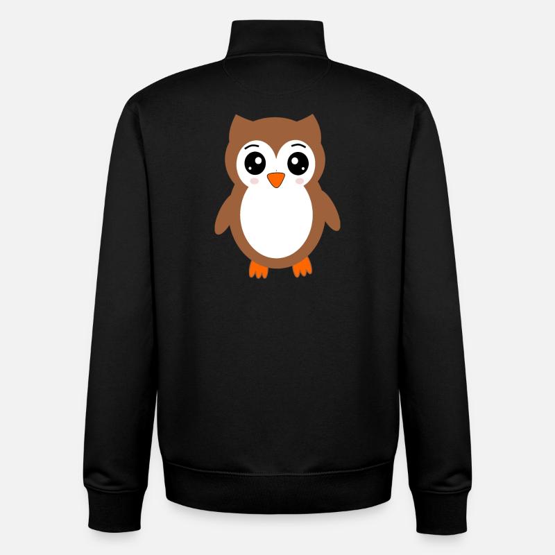 Protection des oiseaux hibou brun - Sweat zippé unisexe en coton bio Stanley/Stella - noir