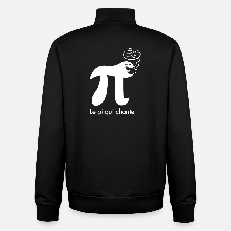 le pi qui chante - Sweat zippé unisexe en coton bio Stanley/Stella - noir