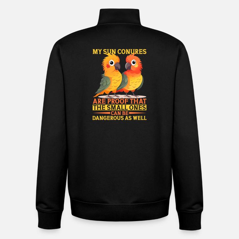 Mon design de perroquet perruche - Sweat zippé unisexe en coton bio Stanley/Stella - noir