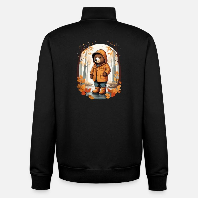 Süßer Bär - Unisex Organic Zip Sweatshirt von Stanley/Stella - Schwarz