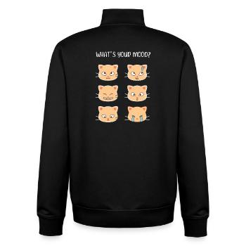 Cats - What's Your Mood? - Unisex Organic Zip Sweatshirt by Stanley/Stella - black - Back - AI Model Male 185 light (185cm)