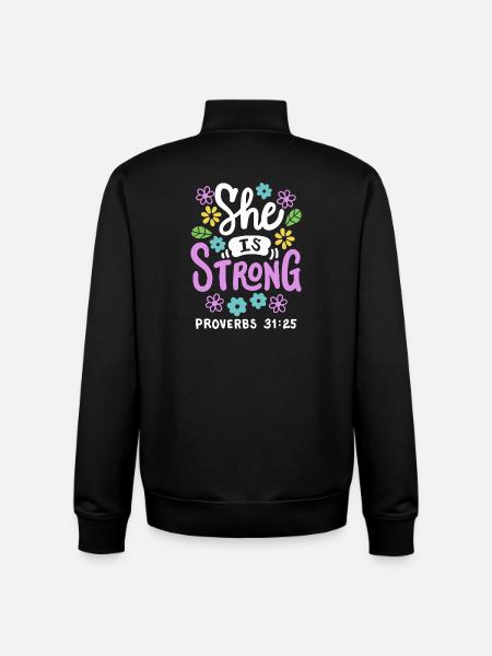 Christlich Glaube Bibelvers - Unisex Organic Zip Sweatshirt von Stanley/Stella - Schwarz