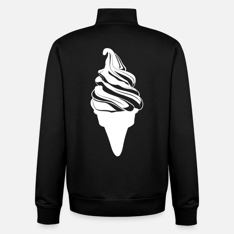 Glace molle - Sweat zippé unisexe en coton bio Stanley/Stella - noir