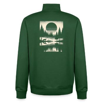 FUCHS IM WALD - Unisex Organic Zip Sweatshirt von Stanley/Stella - Flaschengrün - Hinten - AI Model Male 185 dark (185cm)