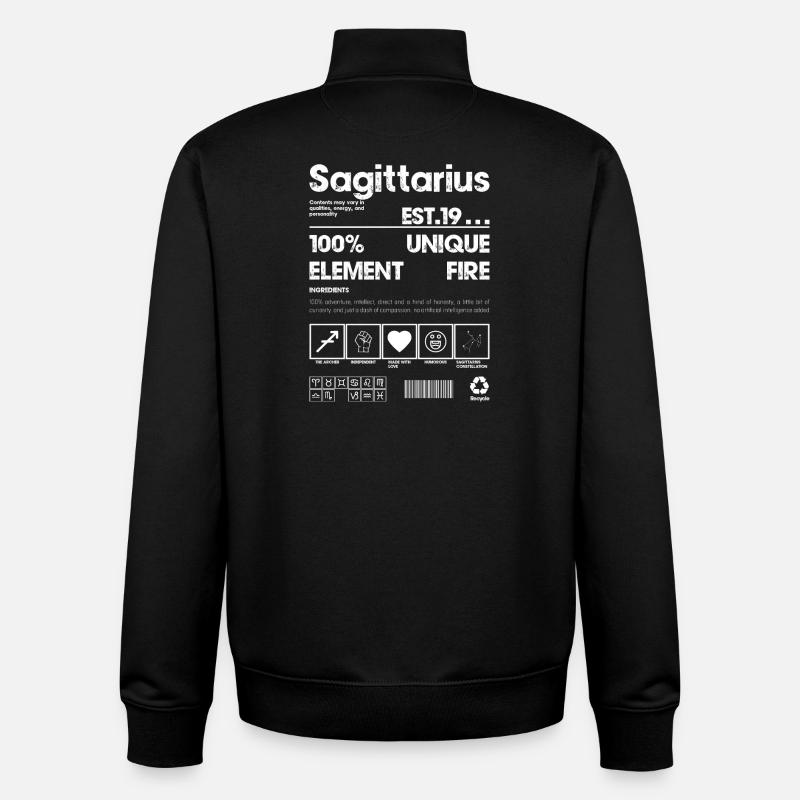 Schütze Sternzeichen Emblem Einzigartig - Unisex Organic Zip Sweatshirt von Stanley/Stella - Schwarz