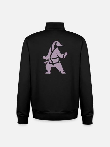 Pinguin Karate Kampfkunst Silhouette - Unisex Organic Zip Sweatshirt von Stanley/Stella - Schwarz