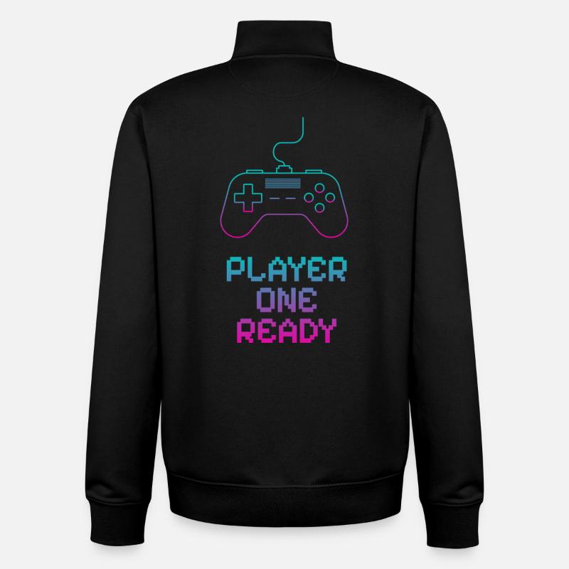 Neon Gaming Controller Design - Unisex Organic Zip Sweatshirt von Stanley/Stella - Schwarz