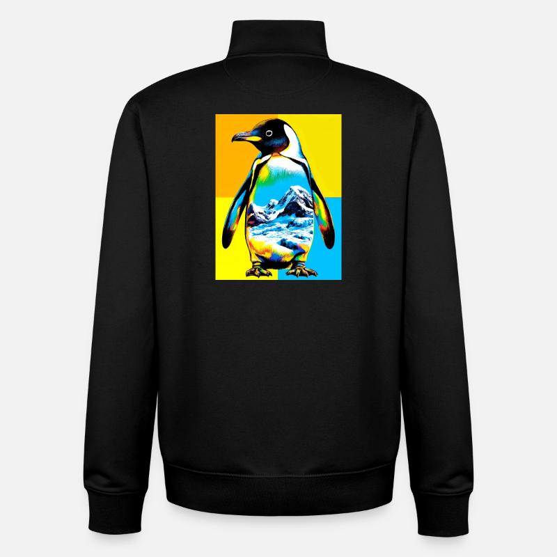 Pinguin - Unisex Organic Zip Sweatshirt von Stanley/Stella - Schwarz