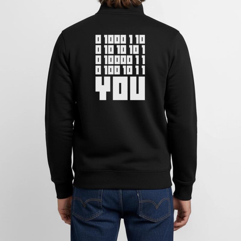 Binary Code F**k YOU – Geek Code & Nerd Humo Unisex Organic Zip Sweatshirt by Stanley/Stella