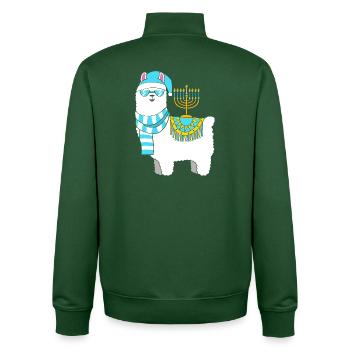 Hanoukka Hanoukka Hanoukka - Sweat zippé unisexe en coton bio Stanley/Stella - vert bouteille - Dos - AI Model Male 185 dark (185cm)